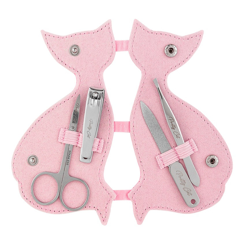 LETOILE PRETTY CAT MANICURE SET (metal scissors, nail file, nippers, tweezers)