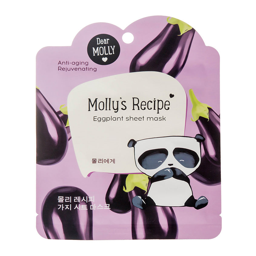 LETOILE MOLLY`S RECIPE Eggplant sheet mask, 23 g