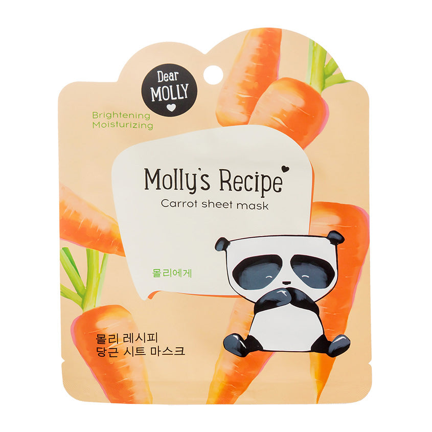 DEAR MOLLY Fabric Face Mask "Molly's Recipe. Carrot"