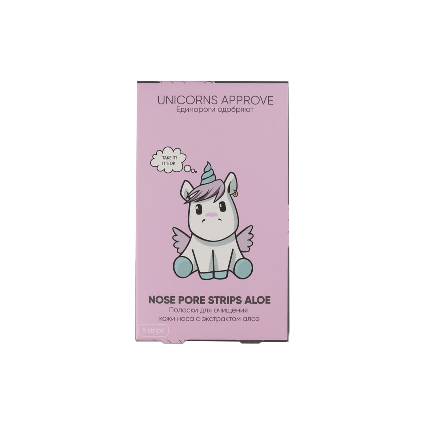 UNICORNS APPROVE NOSE PORE STRIPS ALOE, 5 pcs.