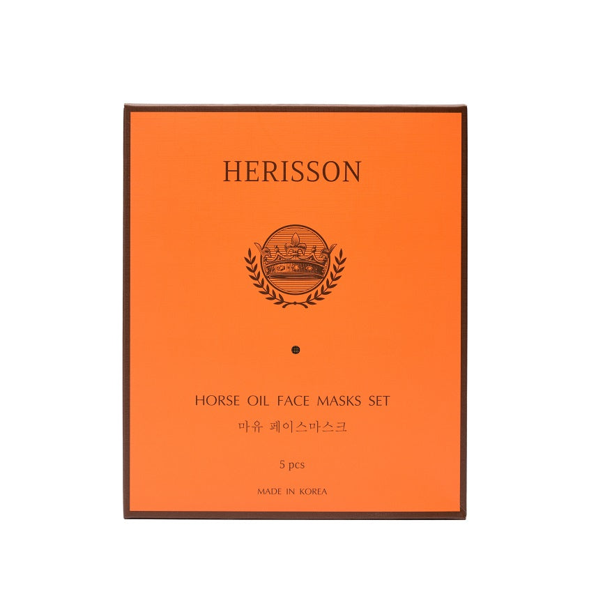 HERISSON هيريسون مجموعة أقنعة وجه زيت الحصان، 5 قطع – صورة 5