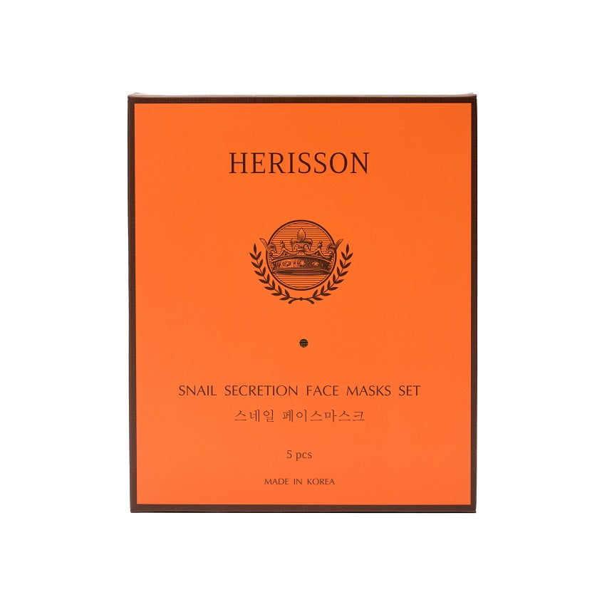 HERISSON SET OF SNAIL SECRETION FACE SHEET MASKS ANTI-WRINKLE,  5PCS * 25 – online store