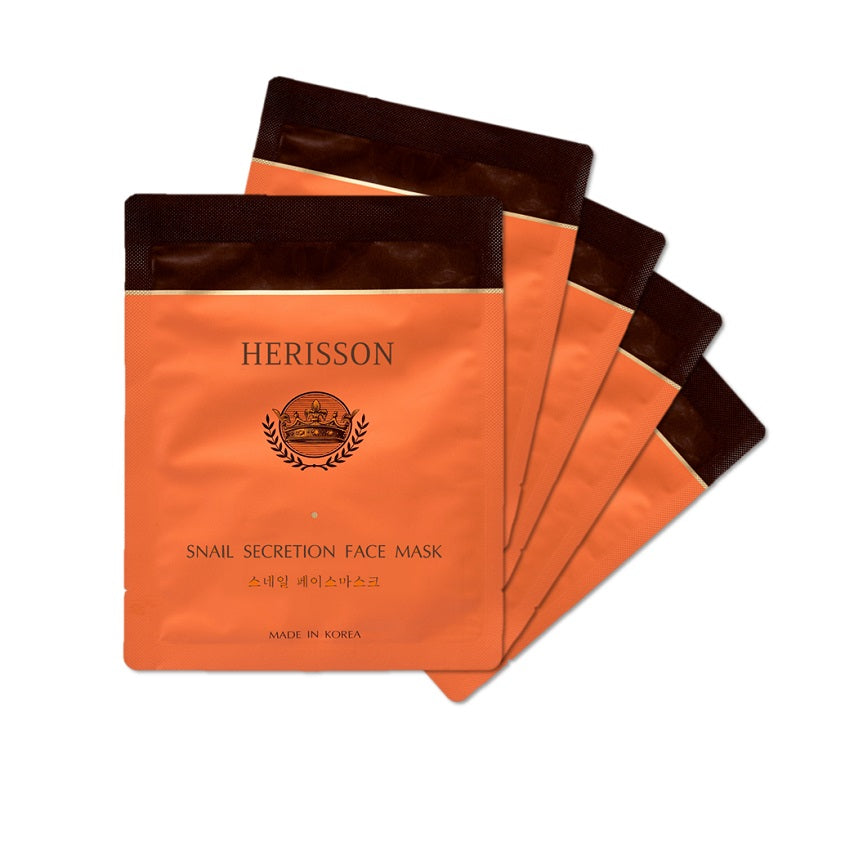 HERISSON SET OF SNAIL SECRETION FACE SHEET MASKS ANTI-WRINKLE,  5PCS * 25 – photo 5