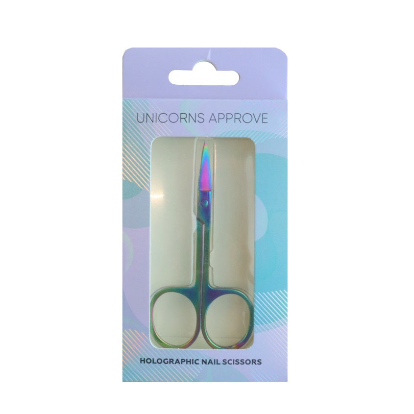 Holographic nail scissors UNICORNS APPROVE