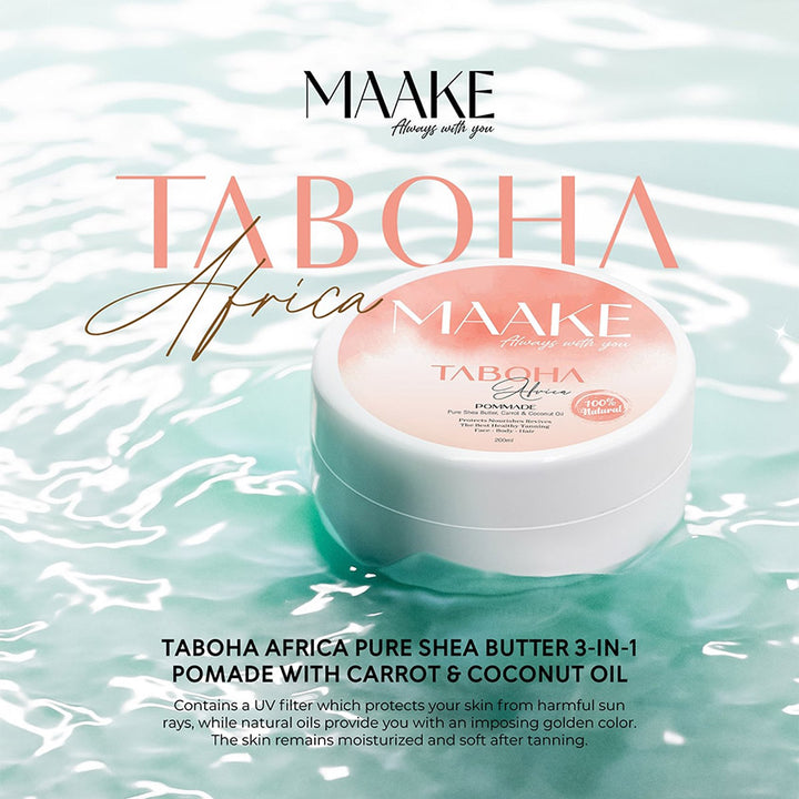 TABOHA AFRICA 3-IN-1 PURE SHEA BUTTER POMADE WITH CARROT OIL 200G
