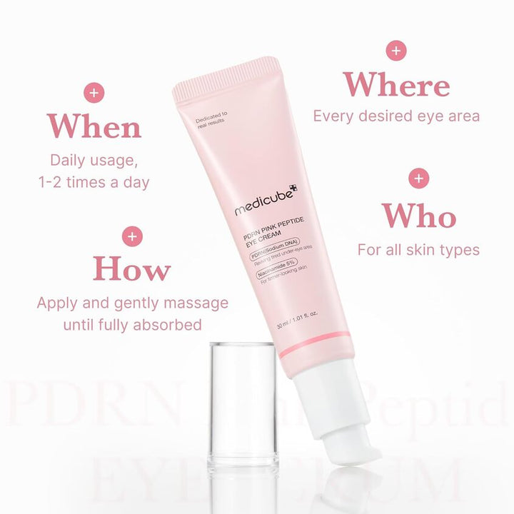 PDRN PINK PEPTIDE & NIACINAMIDE EYE CREAM, 30 ML