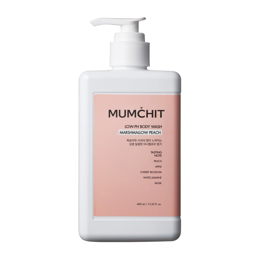 MUMCHIT LOW-PH BODY WASH MARSHMELOW PEACH 400ML