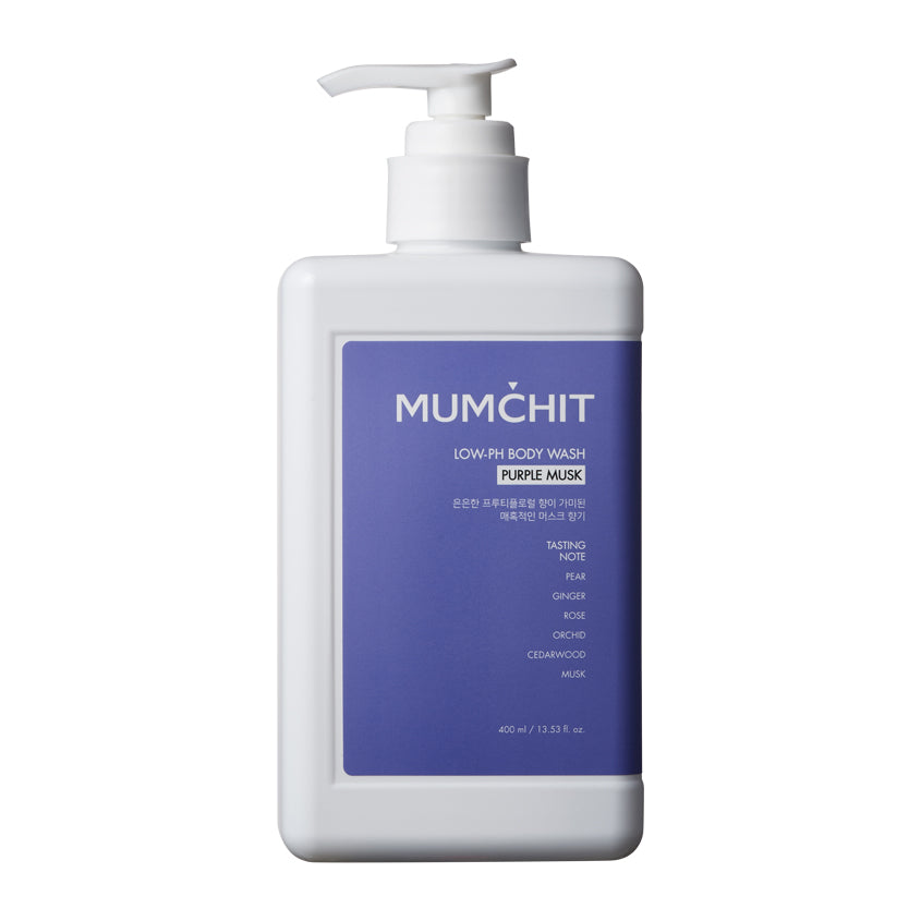 MUMCHIT غسول الجسم منخفض الحموضة برائحة المسك الأرجواني