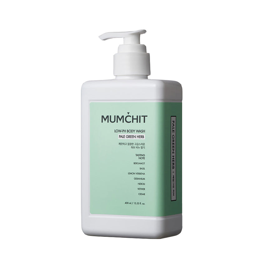 MUMCHIT غسول الجسم منخفض الحموضة برائحة الأعشاب الخضراء الباهتة