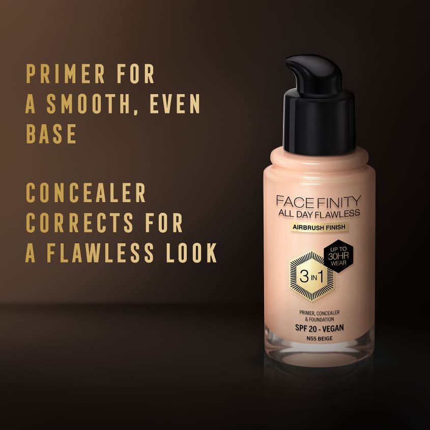 كريم أساس Facefinity All Day Flawless 3 في 1