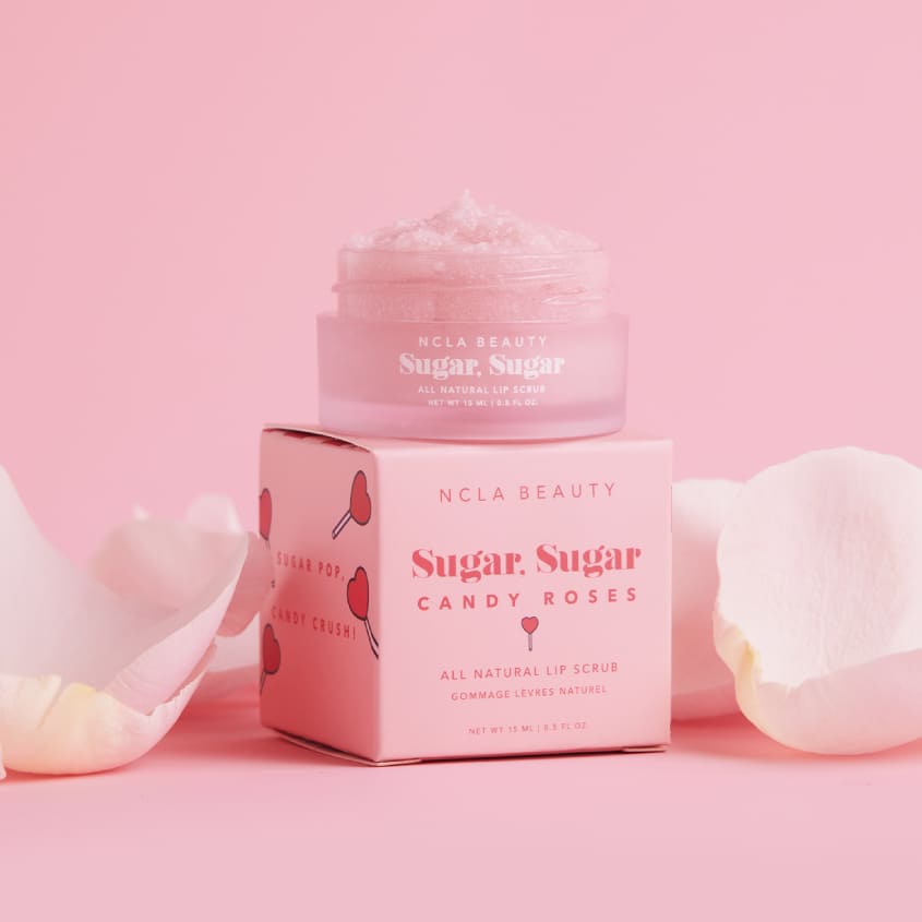 NCLA BEAUTY إن سي إل إيه بيوتي سكر، سكر مقشر الشفاه برائحة الورود الحلوة، 15 مل – متجر إلكتروني