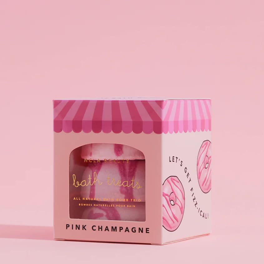 NCLA BEAUTY إن سي إل إيه بيوتي نكهات حمام الشمبانيا الوردية ثلاثي قنابل الاستحمام، 3*65 جرام – توصيل مجاني