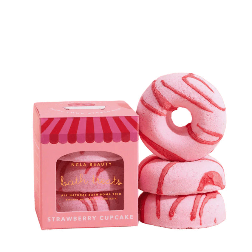 Strawberry Cupcake Bath Treats Bath Bomb Trio