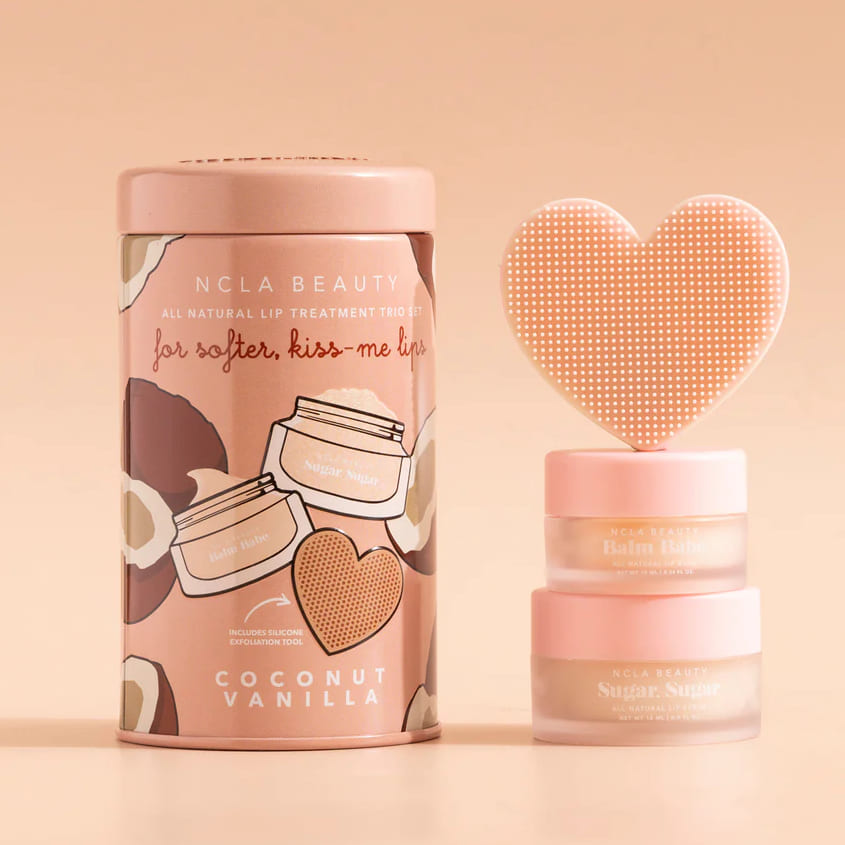Coconut Vanilla Lip Care Set And Lip Scrubber