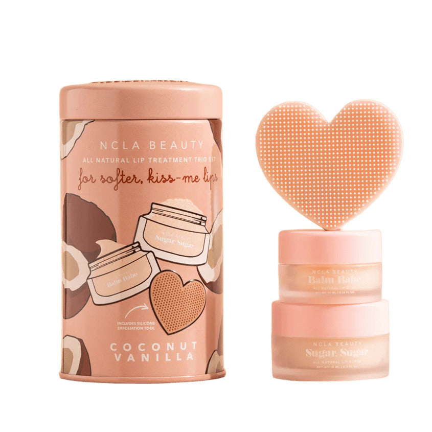 Coconut Vanilla Lip Care Set And Lip Scrubber