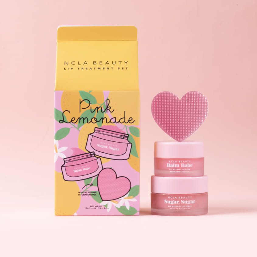 Pink Lemonade Lip Care Set And Lip Scrubber