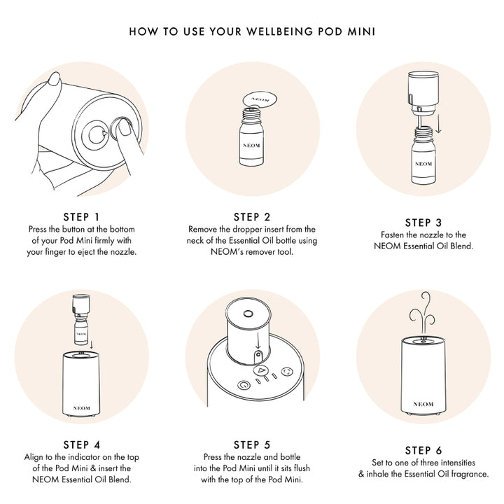 ESSENTIAL OIL DIFFUSER WELLBEING POD MINI NUDE