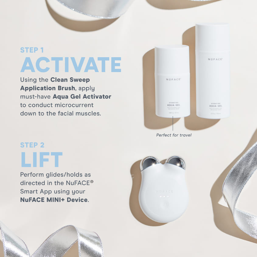 NUFACE SET MINI+WHITE (DEVICE MINI+AQUA GEL 50ML+SILK CREME 15ML+ BRUSH+EYE/LIP/WRINKLE ATTACHM) – photo 6