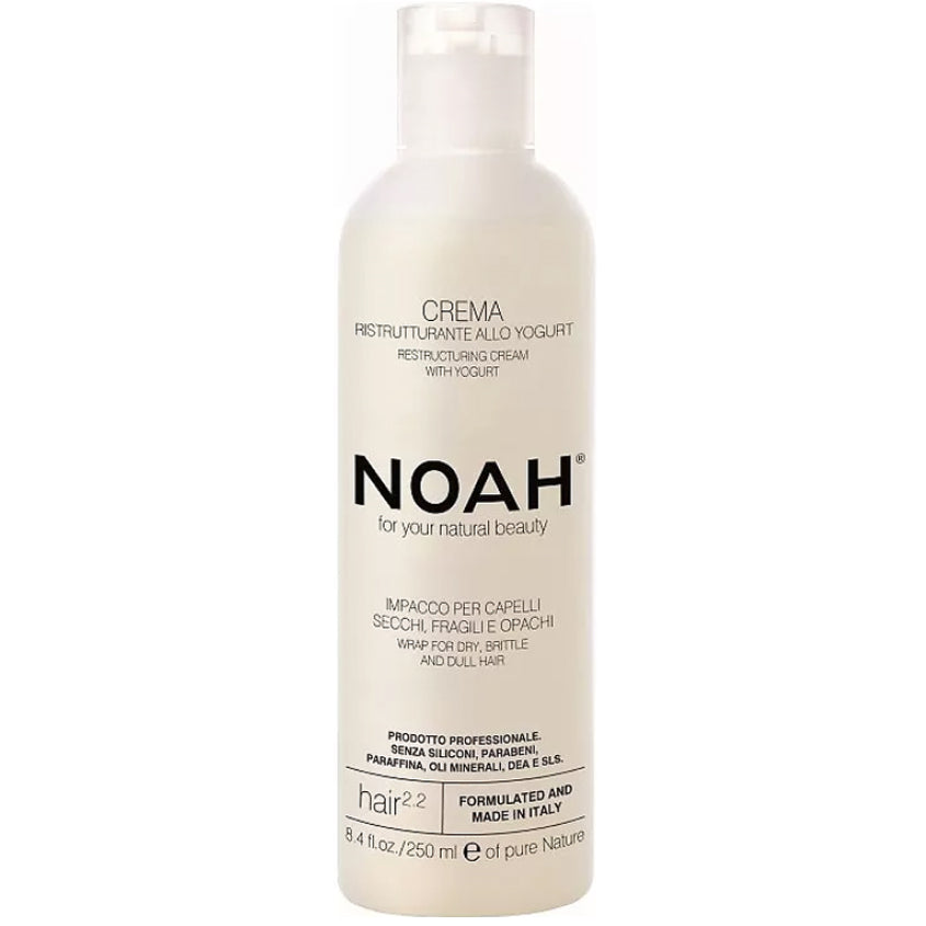 NOAH FOR YOUR NATURAL BEAUTY نواه فور يور ناتشورال بيوتي: كريم إعادة هيكلة الشعر بالزبادي، 250 مل