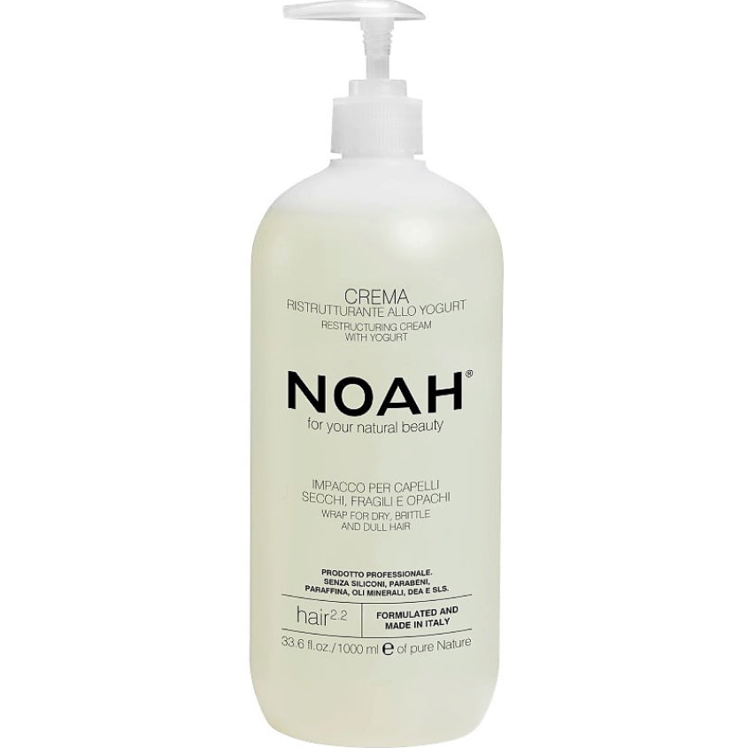 NOAH FOR YOUR NATURAL BEAUTY نواه فور يور ناتشورال بيوتي: كريم إعادة هيكلة الشعر بالزبادي، 1000 مل