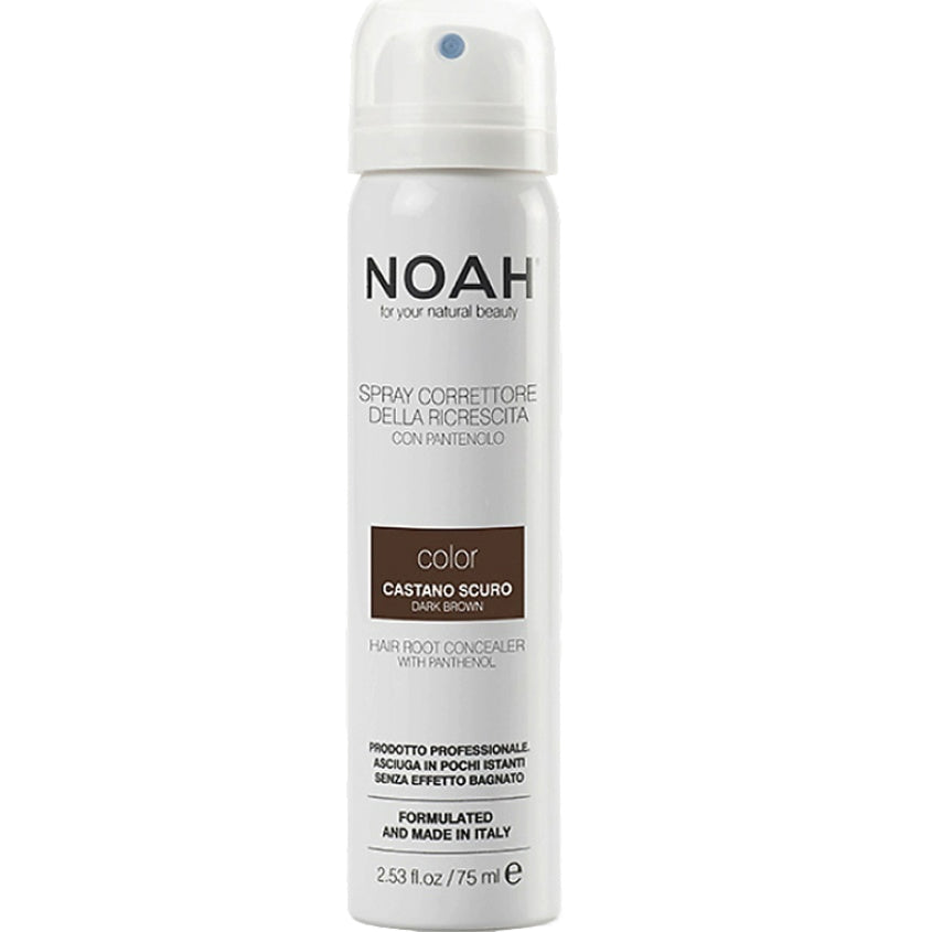 NOAH FOR YOUR NATURAL BEAUTY نواه فور يور ناتشورال بيوتي: سبراي لمسة نهائية لجذور الشعر بلون بني داكن، 75 مل