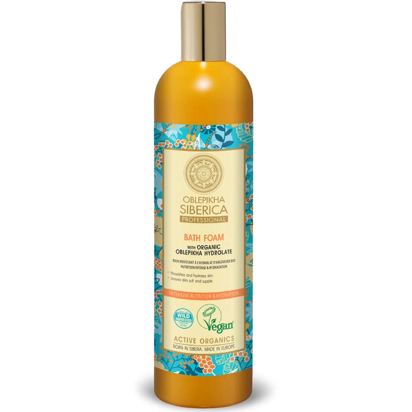 Oblepikha Bath Foam With Organic Hydrolate Intensive Nutrition And Hydration