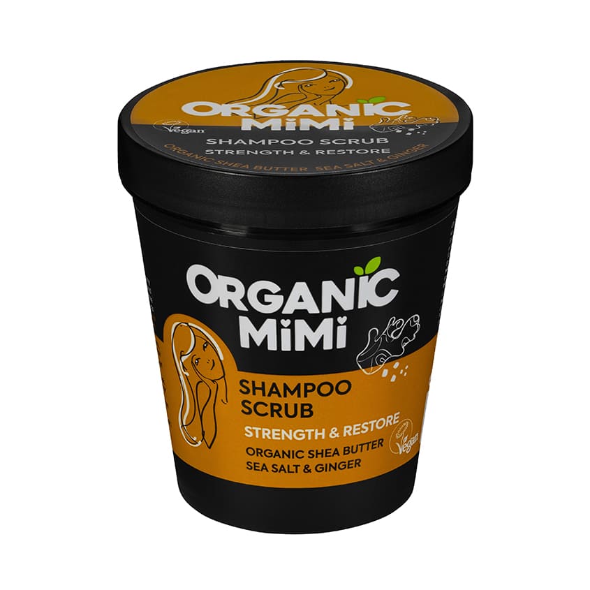 ORGANIC MIMI Strength And Restore Sea Salt And Ginger Shampoo Scrub
