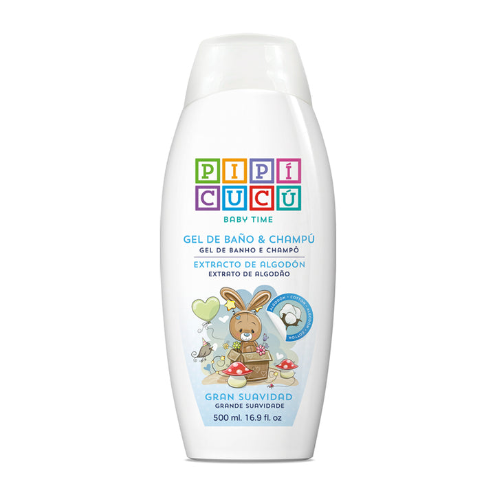 SHOWER GEL&SHAMPOO COTTON EXTRACT SILKY SOFTNESS 500ML
