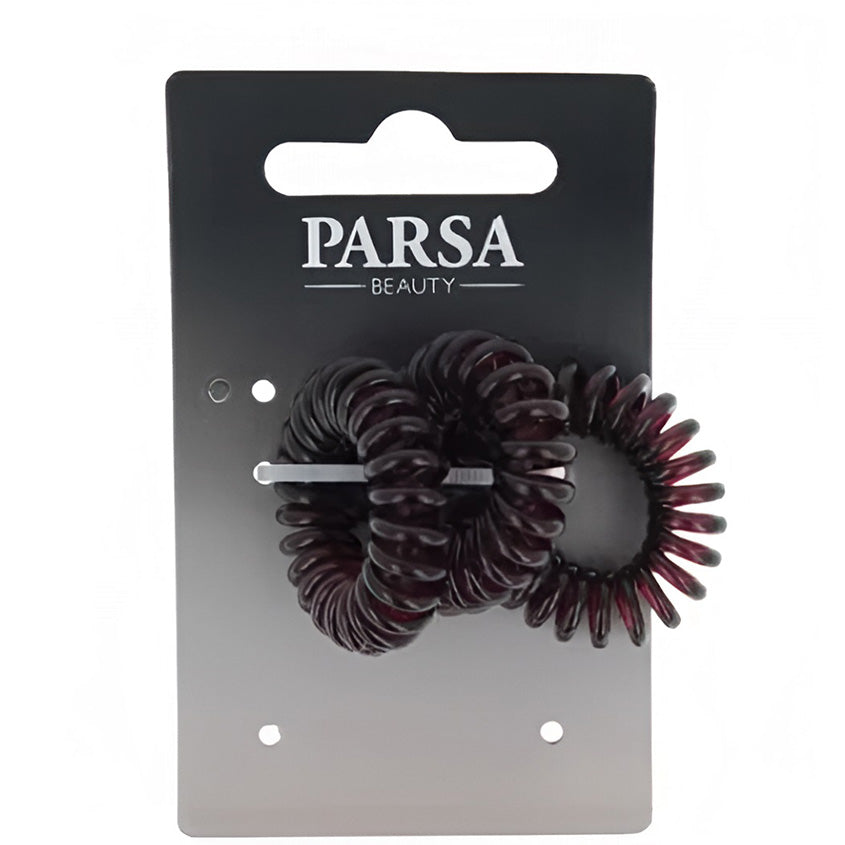 PARSA Spiral braid holder brown medio shiny 3pcs