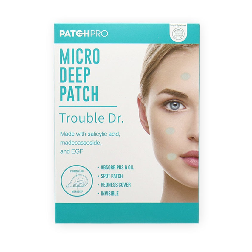 PATCH PRO باتش برو: باتشات ميكرو-إبر للوجه للبشرة المعرضة لحب الشباب مع حمض الساليسيليك، 9x3 ملغ