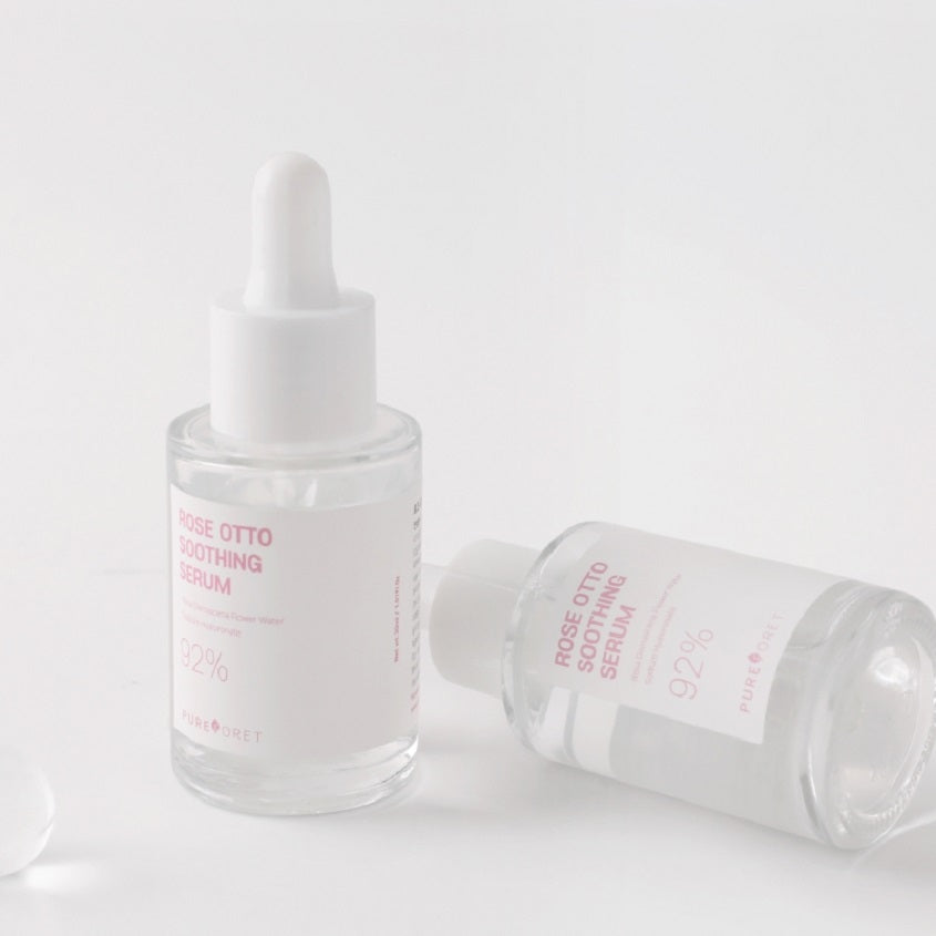 PUREFORET بيورفوريت: سيروم مهدئ بخلاصة ورد دمشق Rose Otto Soothing Serum، 30 مل – متجر إلكتروني