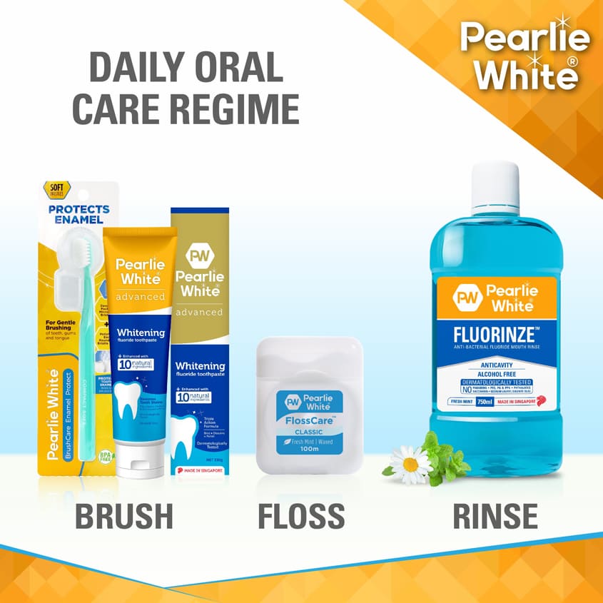 PEARLIE WHITE بيرلي وايت فلوورينز غسول الفم المضاد للبكتيريا بالفلورايد، 500 مل – صورة 8