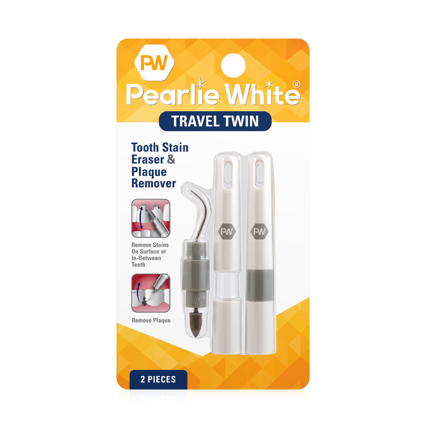 PEARLIE WHITE بيرلي وايت - مزيل بقع الأسنان والبلاك - عبوة سفر مزدوجة – صورة 8