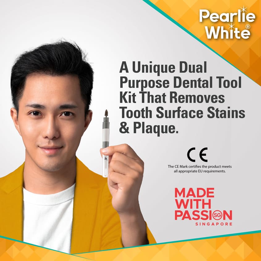 PEARLIE WHITE بيرلي وايت - مزيل بقع الأسنان والبلاك - عبوة سفر مزدوجة
