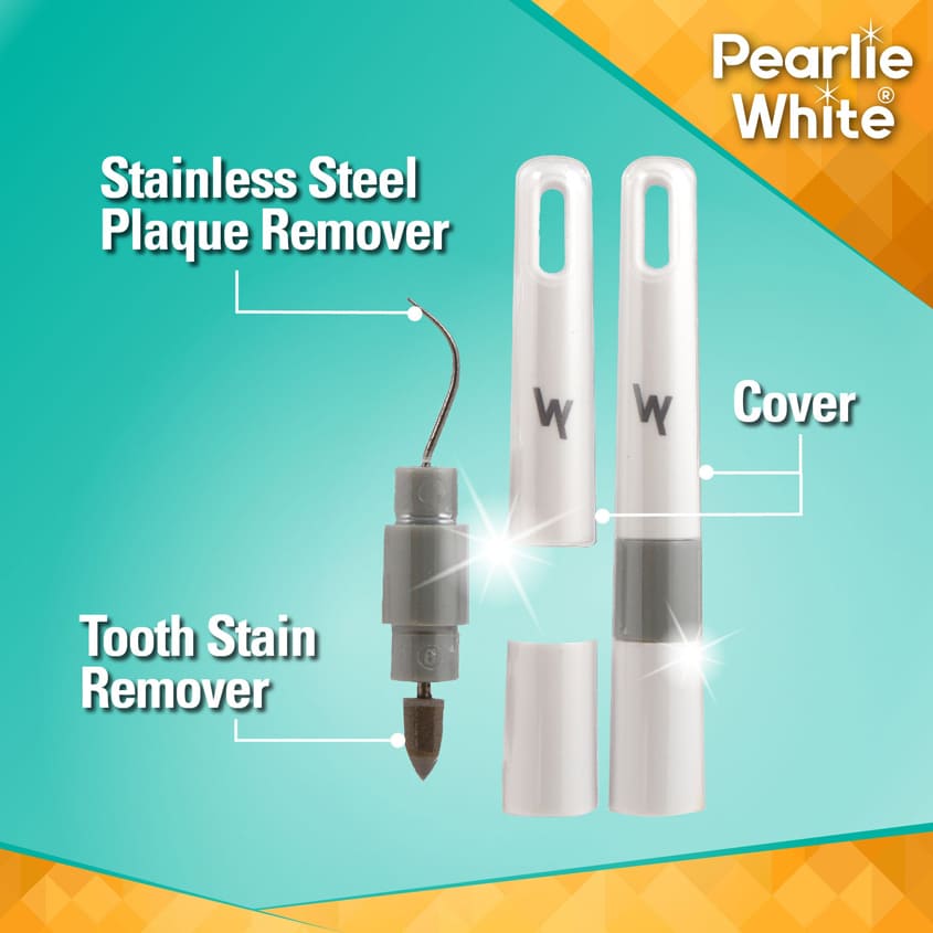PEARLIE WHITE بيرلي وايت - مزيل بقع الأسنان والبلاك - عبوة سفر مزدوجة – شراء أونلاين
