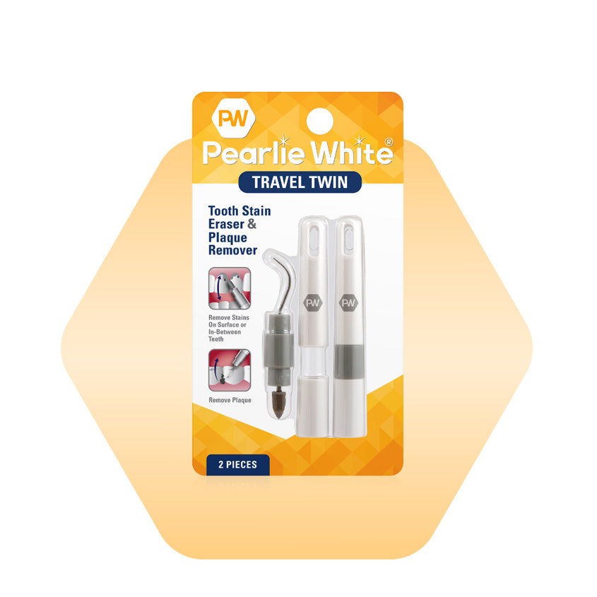 PEARLIE WHITE بيرلي وايت - مزيل بقع الأسنان والبلاك - عبوة سفر مزدوجة – متجر إلكتروني
