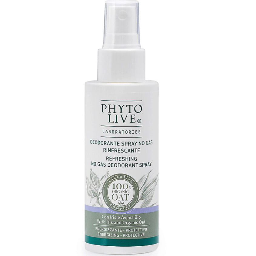PHYTO LIVE NO GAS REFRESHING DEODORANT SPRAY IRIS&ORGANIC OAT  75ML