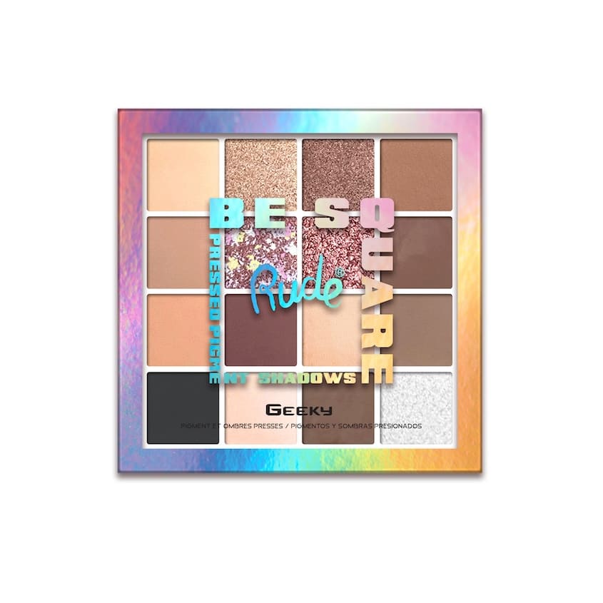 RUDE BE SQUARE PRESSED PIGMENTS & SHADOWS GEEKY 21,6G