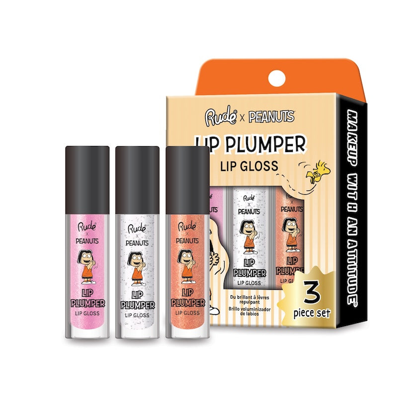 RUDE PEANUTS LIP PLUMPER LIP GLOSS PIECE SET 16G