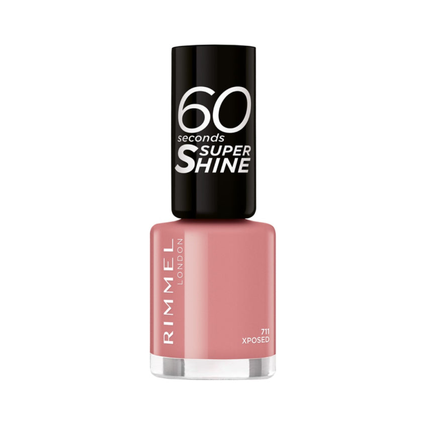 RIMMEL ريمل 60 سيكندز سوبر شاين نيل بوليش، 711 إكسپوزد، 8 مل