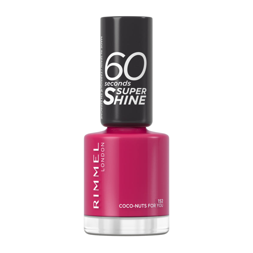 RIMMEL ريمل 60 سيكندز سوبر شاين نيل بوليش، 152 كوكو-نوتس فور يو برايت بينك، 8 مل
