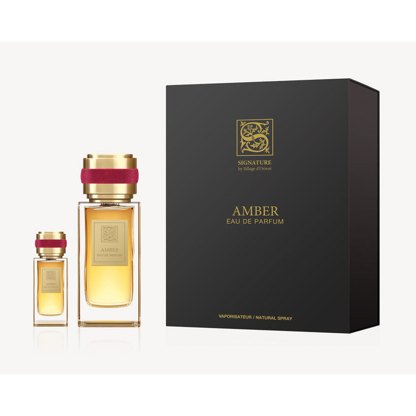 SIGNATURE BY SILLAGE D'ORIENT SET (AMBRE EDP 100 ML + AMBRE EDP 15 ML + FUNNEL)