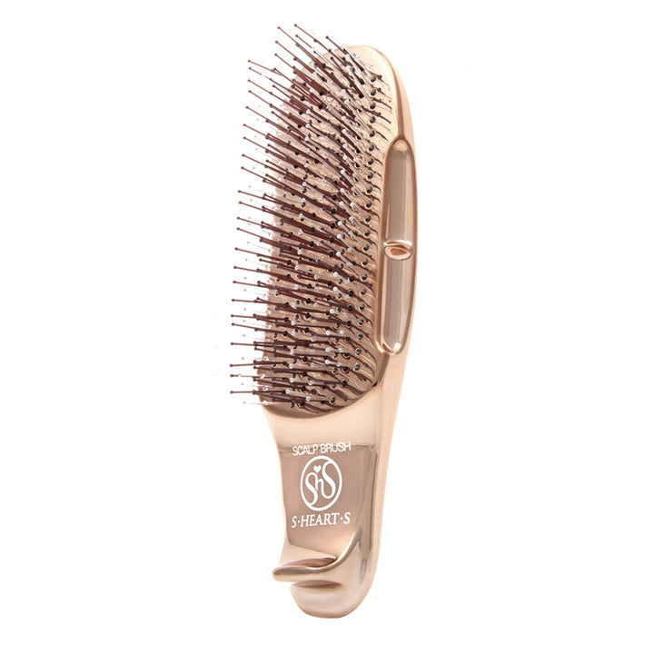 Scalp Brush World Model Short - Pink gold (New Clear Case and Stand)