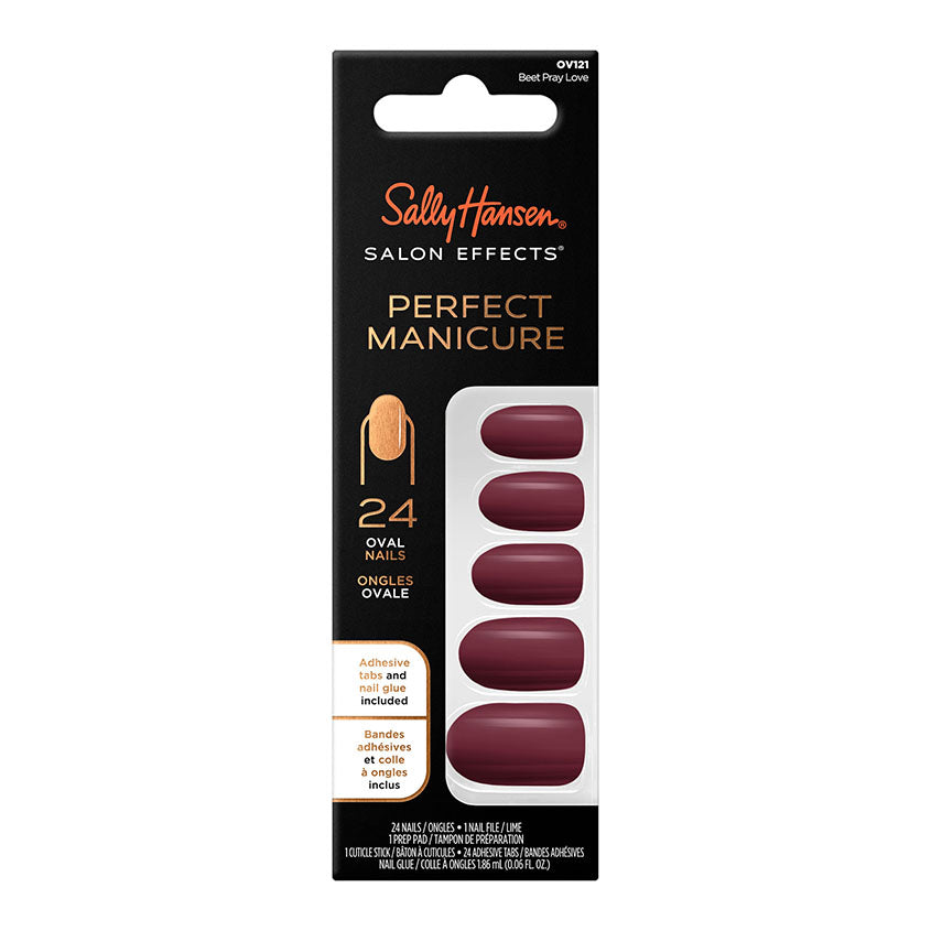 SALLY HANSEN SE ARTIFICIAL NAIL D9 BEET PRAY LOVE OVAL