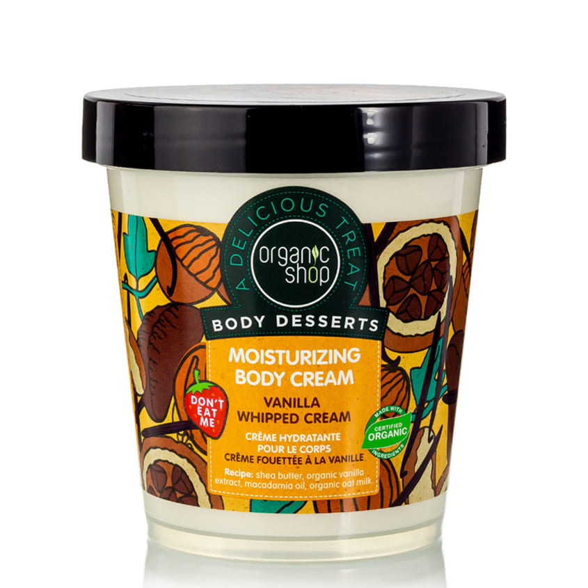 Organic Shop Body Desserts Vanilla Whipped Cream Moisturizing Body Cream, 450 ml