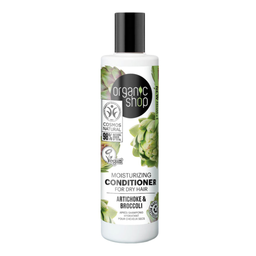 ORGANIC SHOP MOISTURIZING CONDITIONER FOR DRY HAIR ARTICHOKE AND BROCCOLI, 280 ML