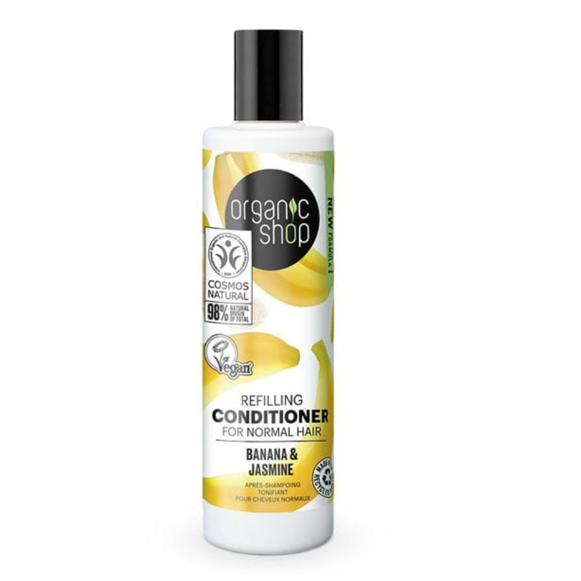 ORGANIC SHOP REFILLING CONDITIONER FOR NORMAL HAIR BANANA AND JASMINE, 280 ML