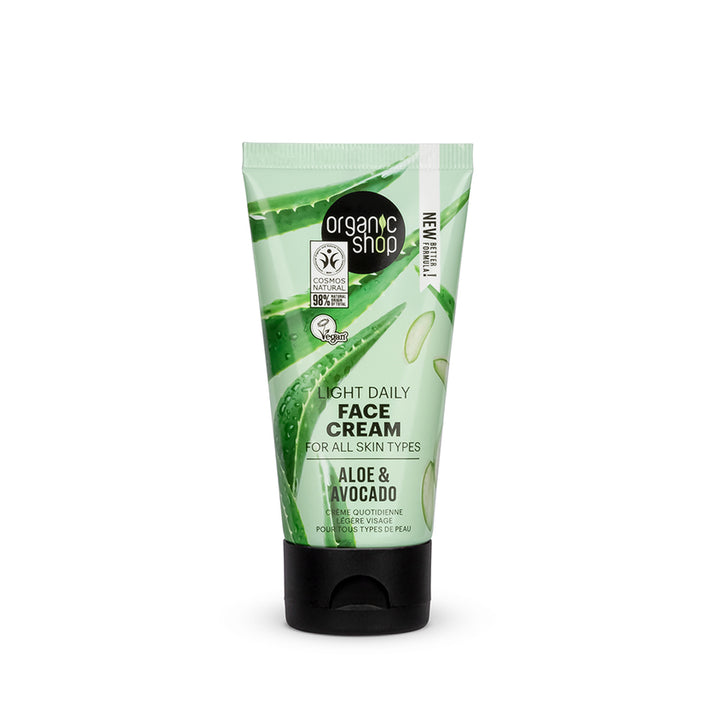 LIGHT DAILY FACE CREAM FOR ALL SKIN TYPES AVOCADO AND ALOE, 50 ML