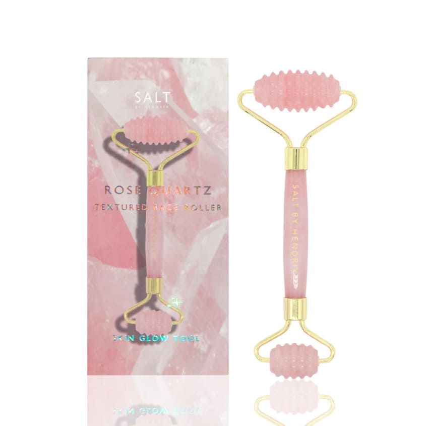 Face Roller Textured Rose Quartz