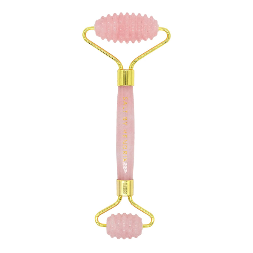 Face Roller Textured Rose Quartz